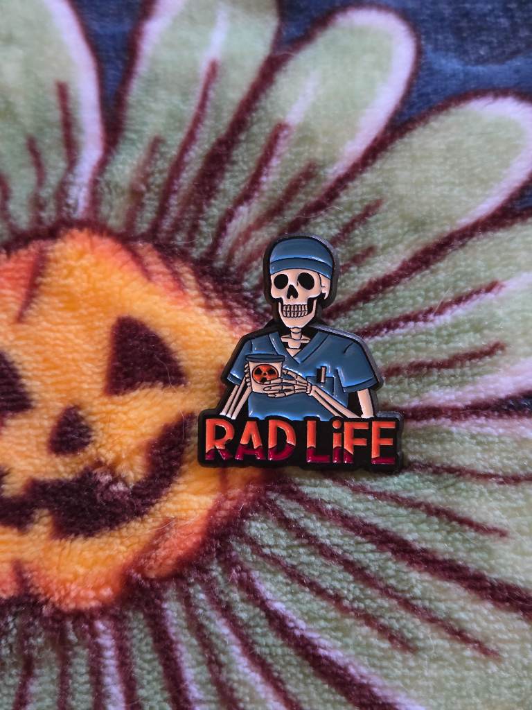 rad life gothic nurse pin badge