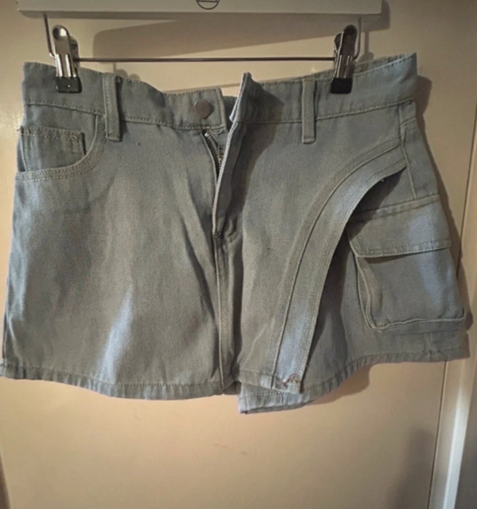 Denim Wrqp Over Skort