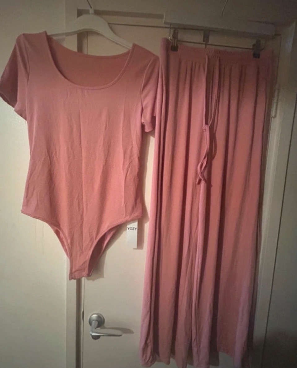 Pink Ribbed Co-Ord