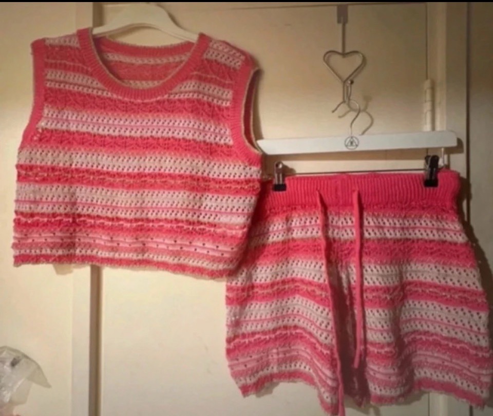 Crochet Shorts Set