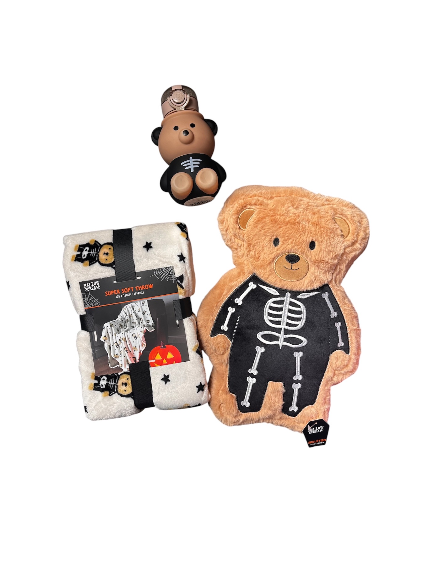 Halloween bundle Teddy pillow / blanket / bottle