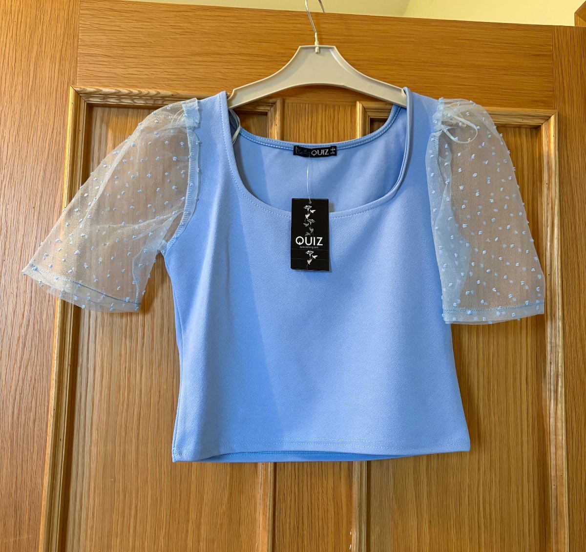 Quiz light blue top, UK 10