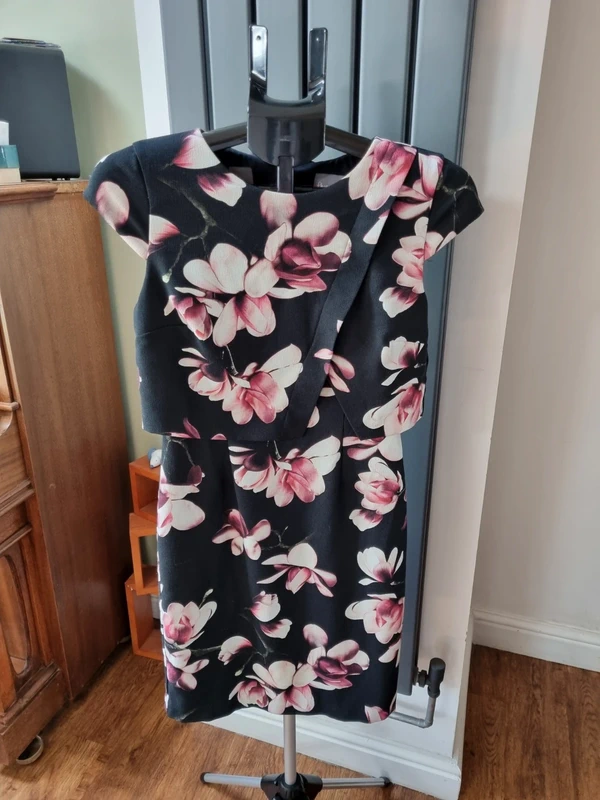 Phase Eight Jamila Magnolia Dress Black Size 10