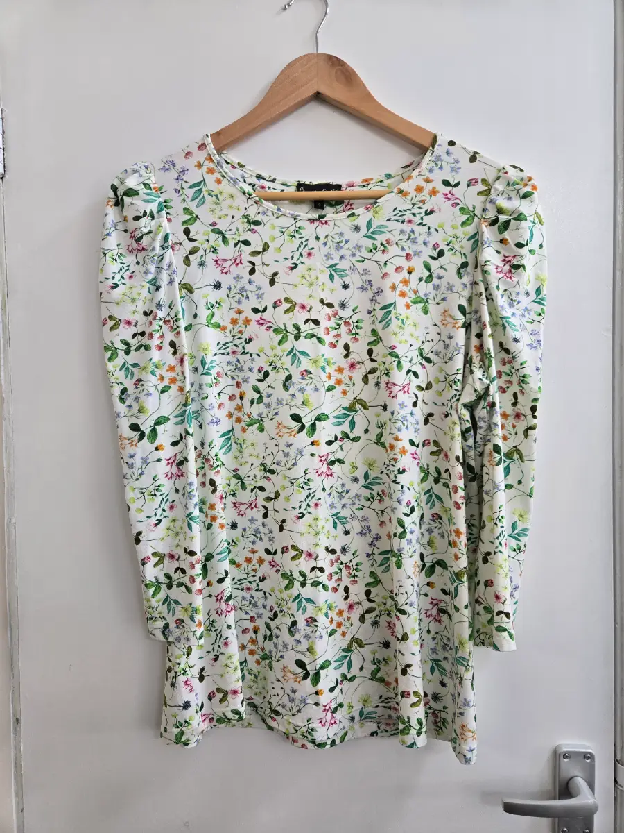 Phase Eight Zaylah Wildflower Botanical Floral Puff Sleeve Jersey Summer Cottagecore Top Size 16
