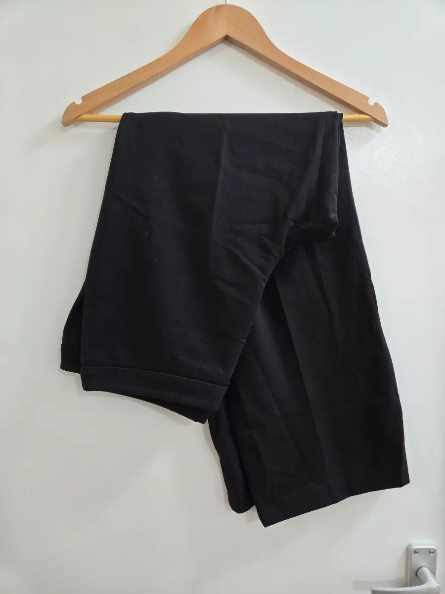 Toisie Made In Italy Black Wide Leg Wool blend Autumnal Workwear Trousers - Size 14