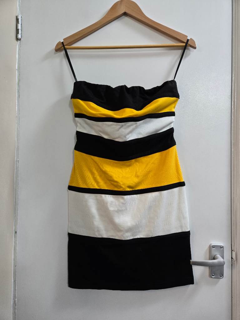 Bnwt - AX Paris - Size 10 - y2k - Retro 60s mod style - boobtube dress