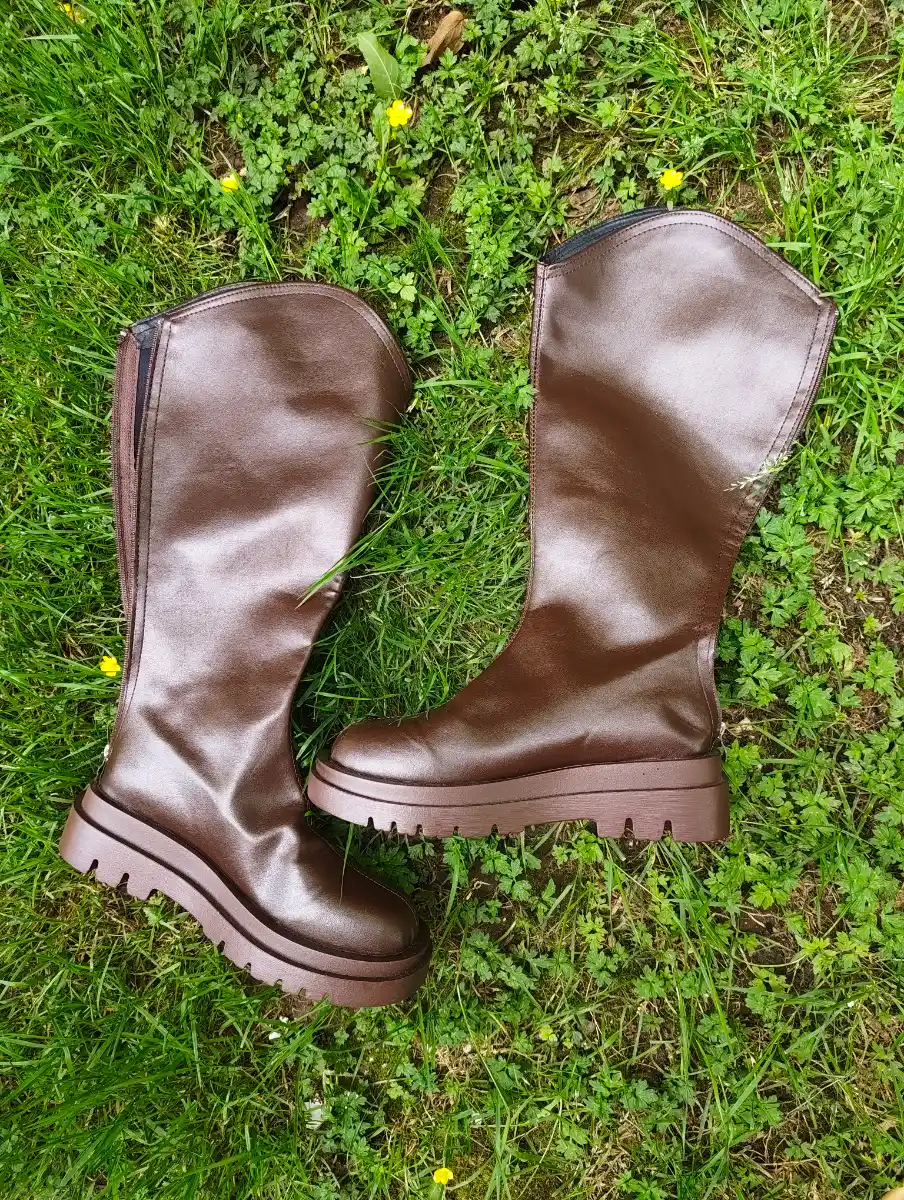 Dark Brown Knee-High Boots | Chunky Sole | Size 6 (EU 39) | Never Worn