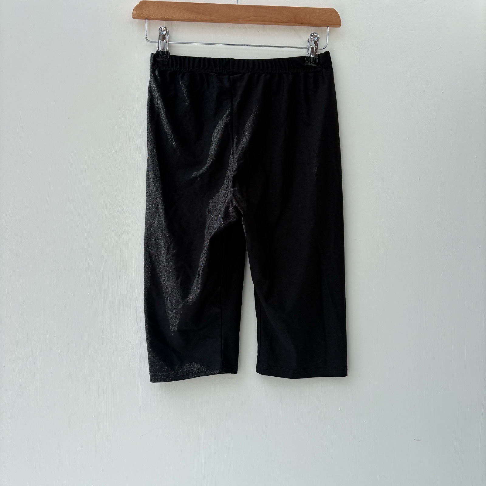 Black Cropped Leggings Size 8 Summer Casual Stretchy Holiday Summer Trousers gym yogo cycle shorts