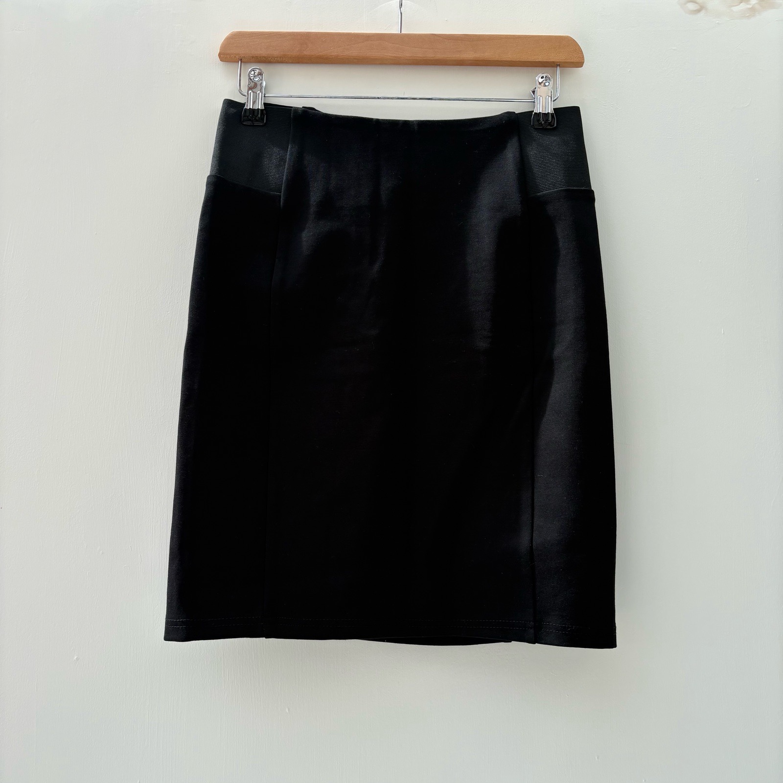 Classic Vero Moda Black Stretch Pencil Skirt short Size 12 High Waist Mini Smart Work Casual