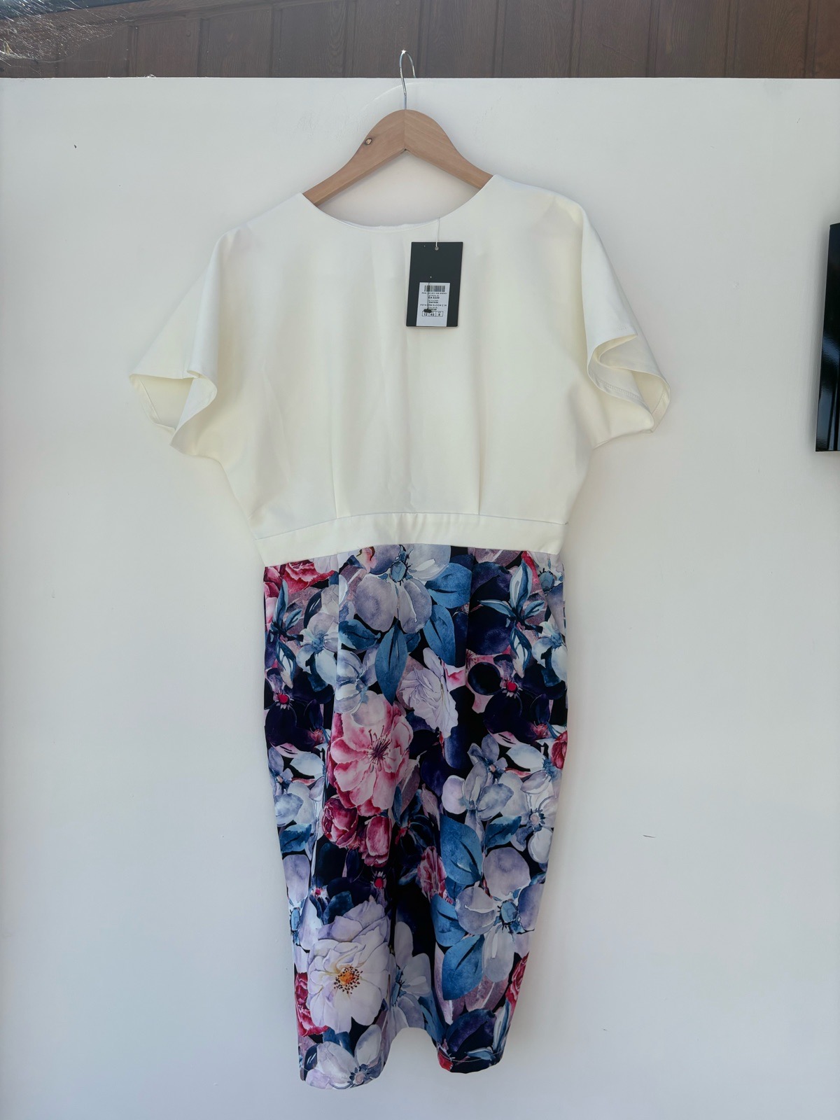 Paperdolls Women's Cream & Floral Pencil Dress Size 12 New With Tags Occasion Midi Dress summer