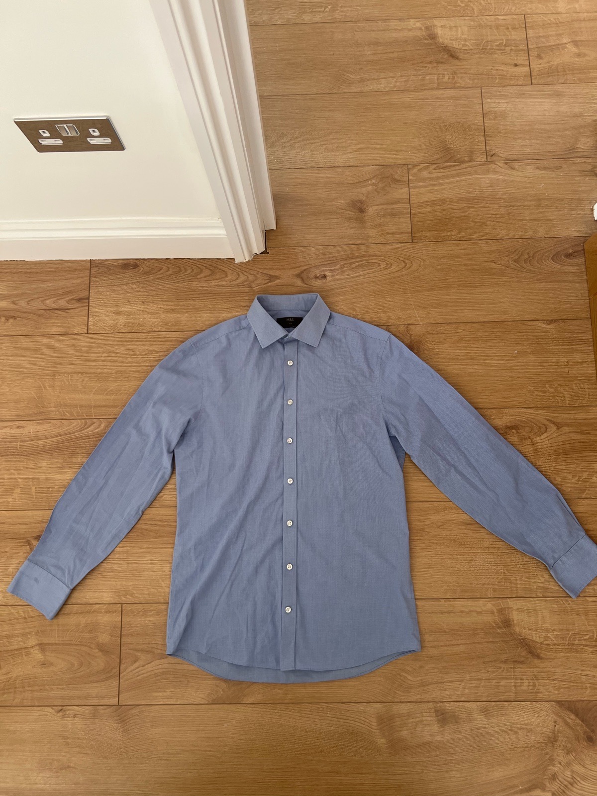 Marks & Spencer Shirt Blue 15 1/2 inch