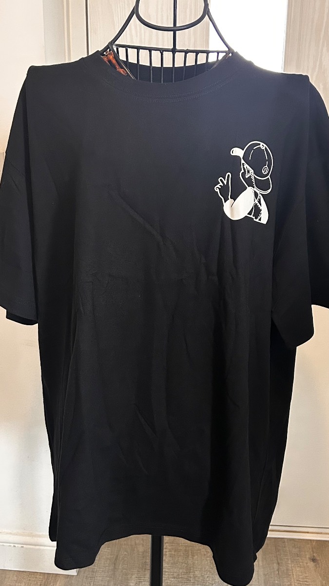 Black Oversized Graphic T-Shirt – JS Peace Boy Back Print