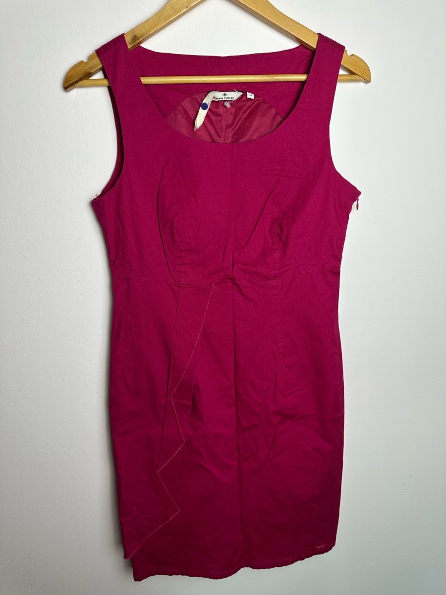 Tom Tailor Pink Sleeveless Pencil Dress UK 8 EU 36 Fitted Knee Length