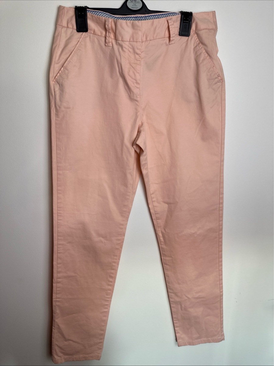 Papaya Weekend Pink Cotton Chino Trousers Size 10 Casual Stretch