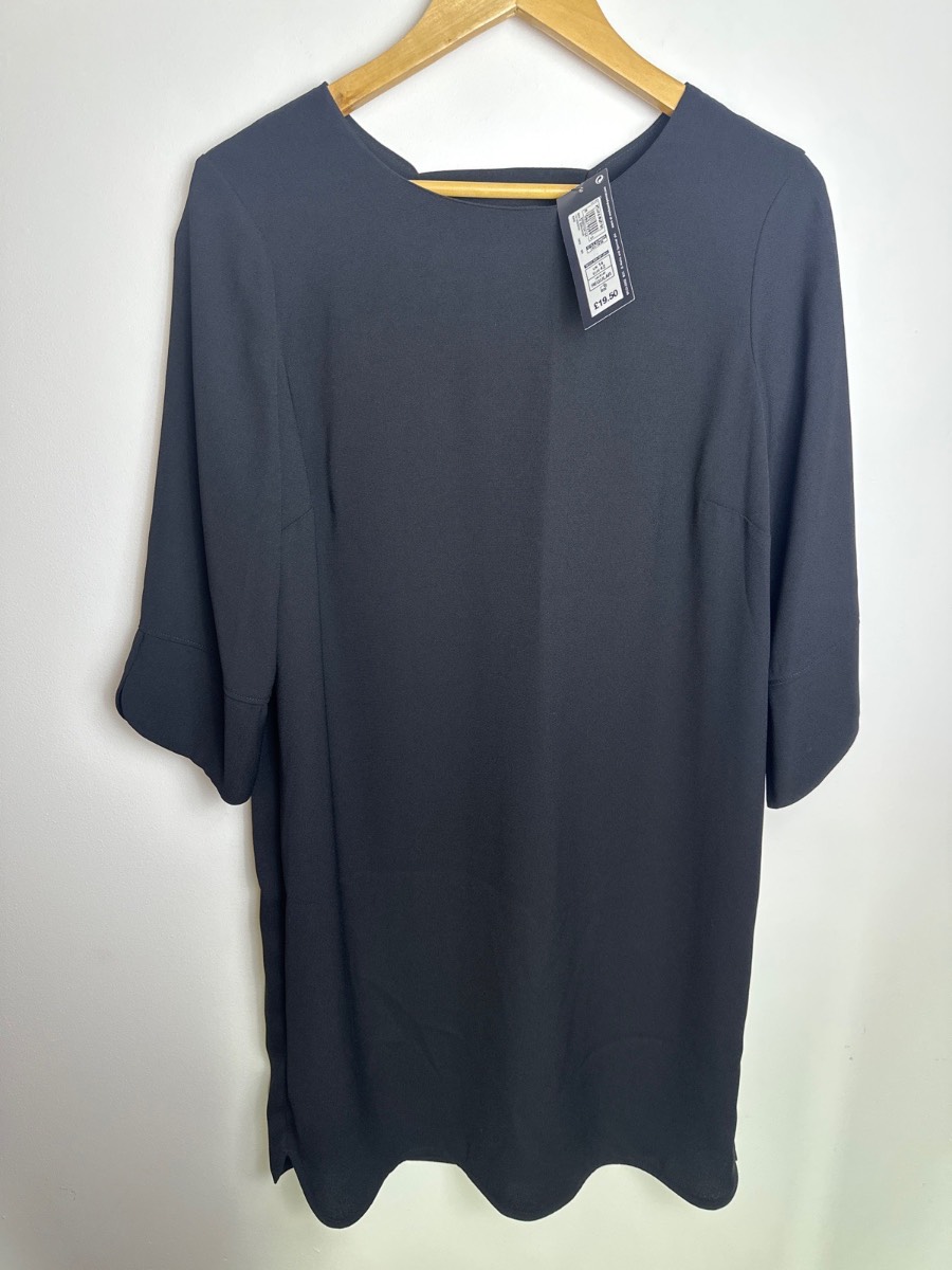 M&S Collection Black Shift Dress UK 14 | New With Tags