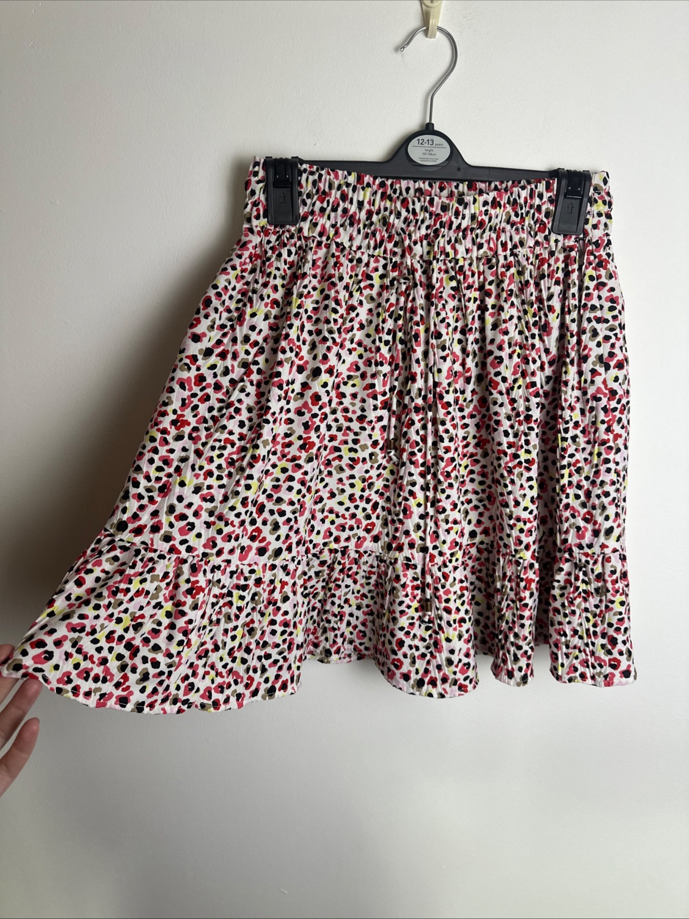 ONLY Life Women’s Skirt Size S Multicolour Leopard Print Elastic Waist Mini