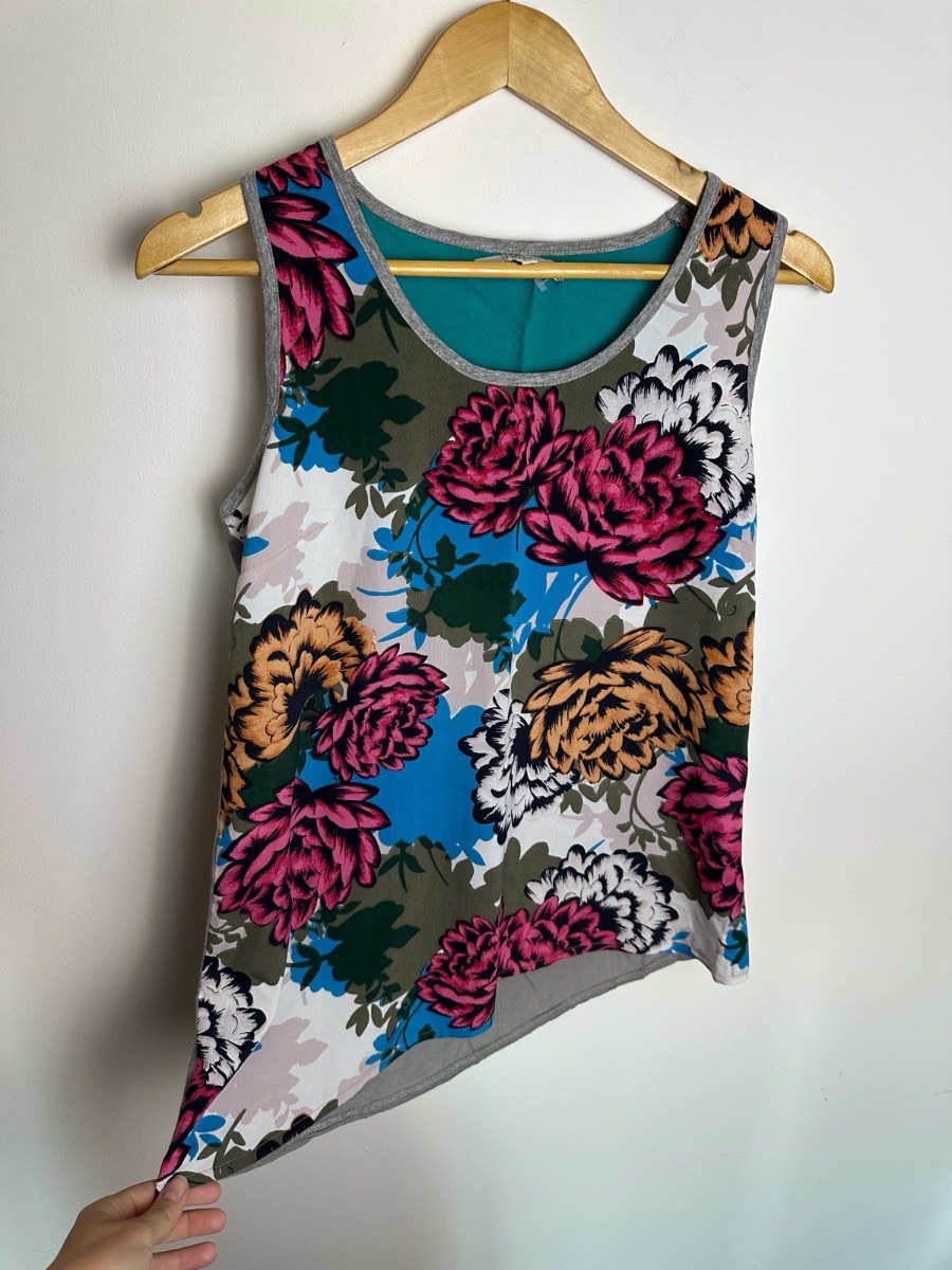 Next Womens Floral Sleeveless Top UK 10 Multicolour Lightweight Summer Blouse