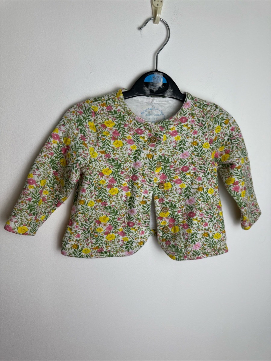 Leigh Tucker Willow Baby Girls Floral Cardigan 6-9 Months Cotton Blend
