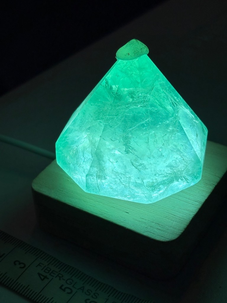 Fluorite diamond shape crystal