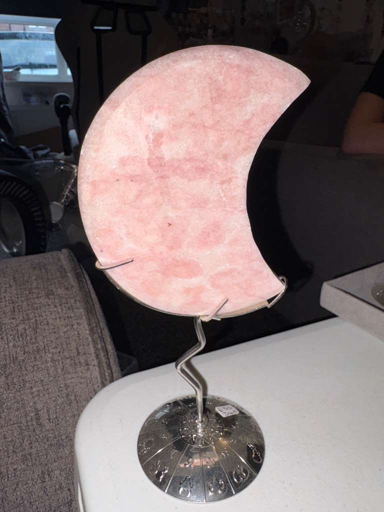 Pink Opal moon and. Silverstand