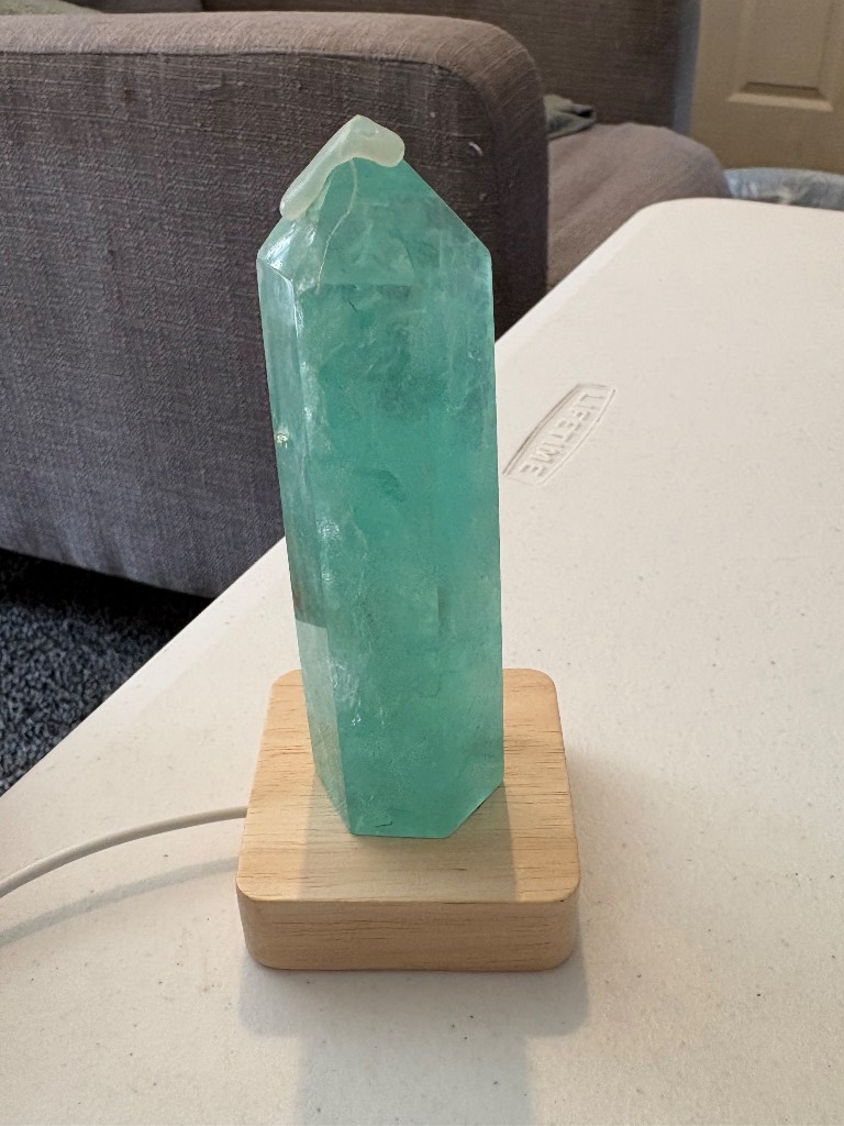 A lovely Tiffany blue fluorite tower