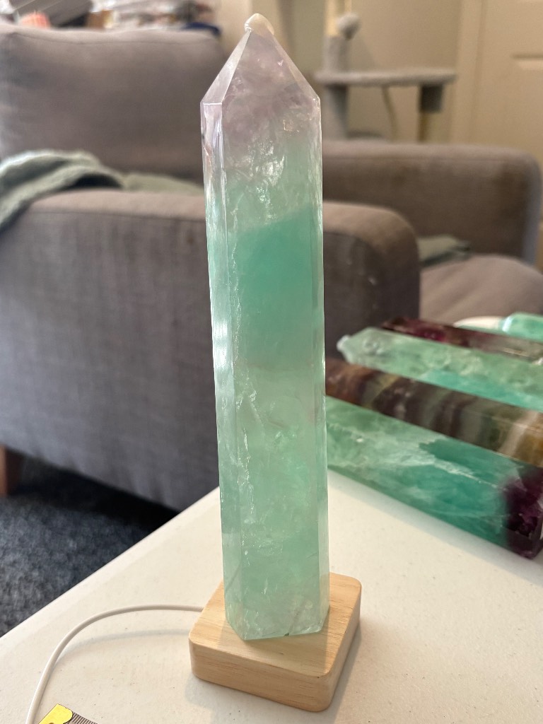 A large fluorite tower