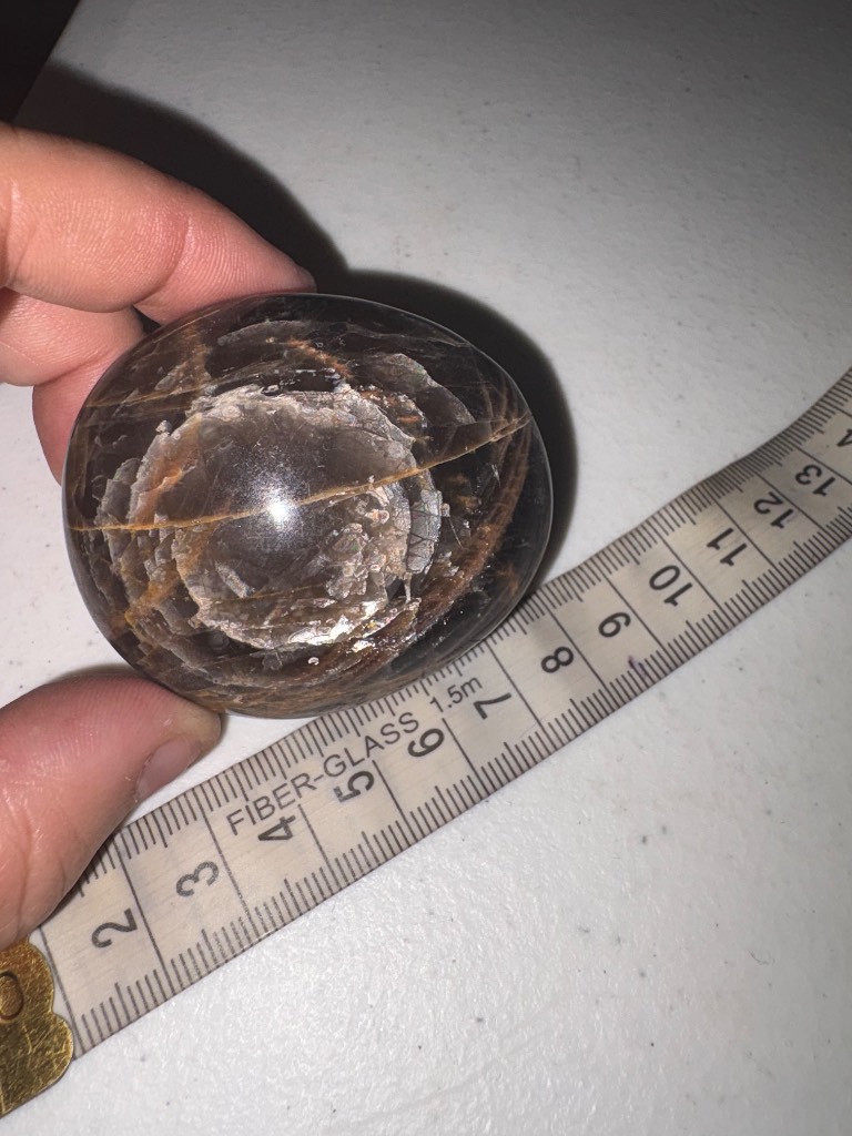 Black moonstone Palm stone
