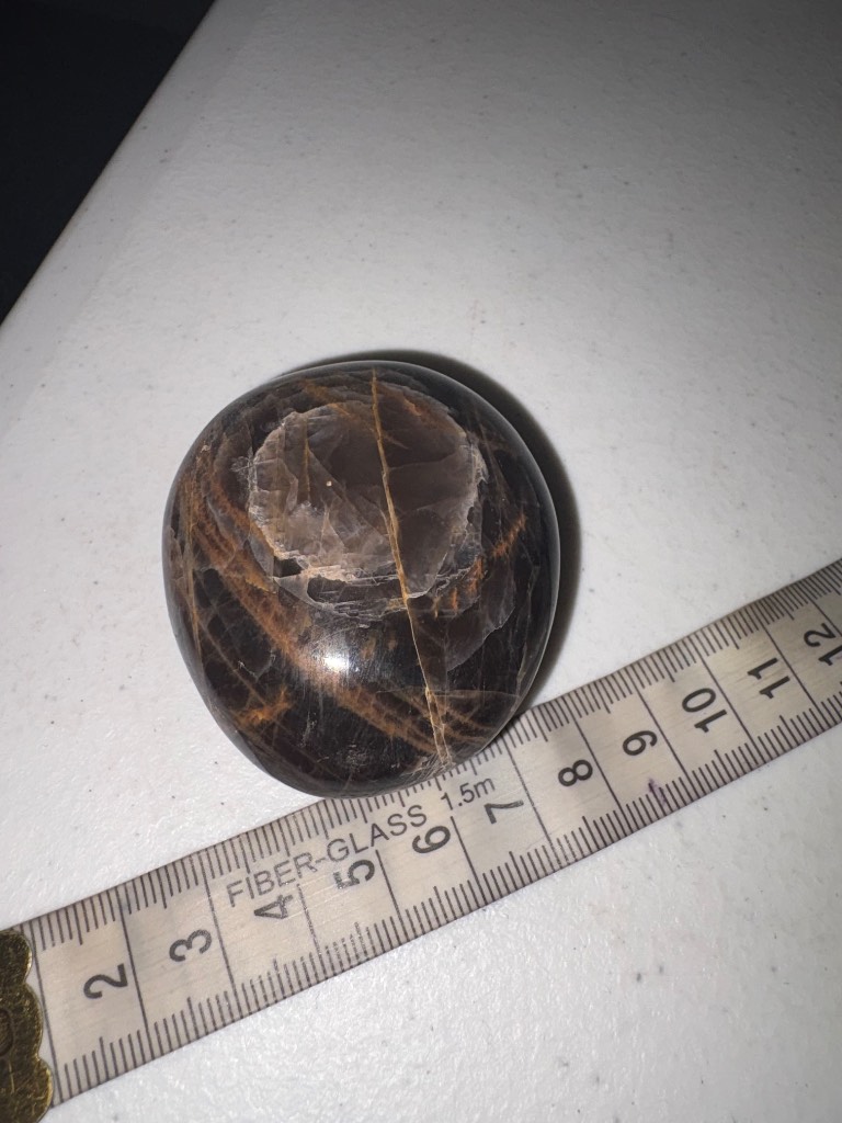 Black moonstone Palm stone