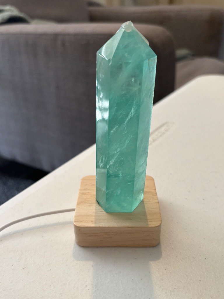 Tiffany blue fluorite tower