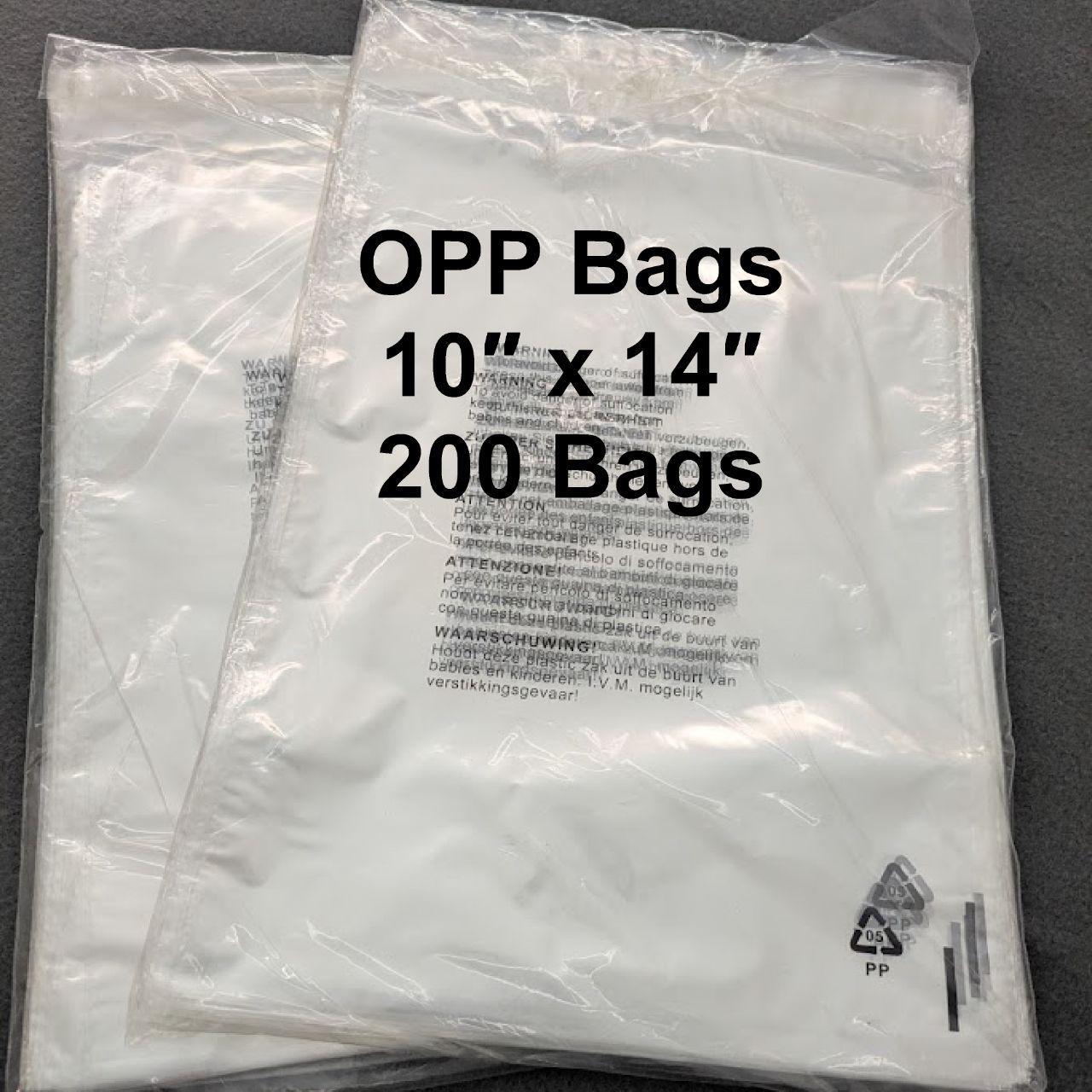 200 Clear Garment Clothes Bags. Size: 10'' x 14''