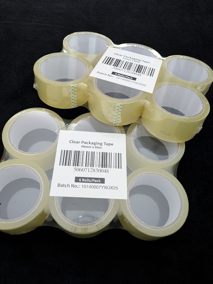 12 Rolls Clear Tape 48mm x 66 Metres