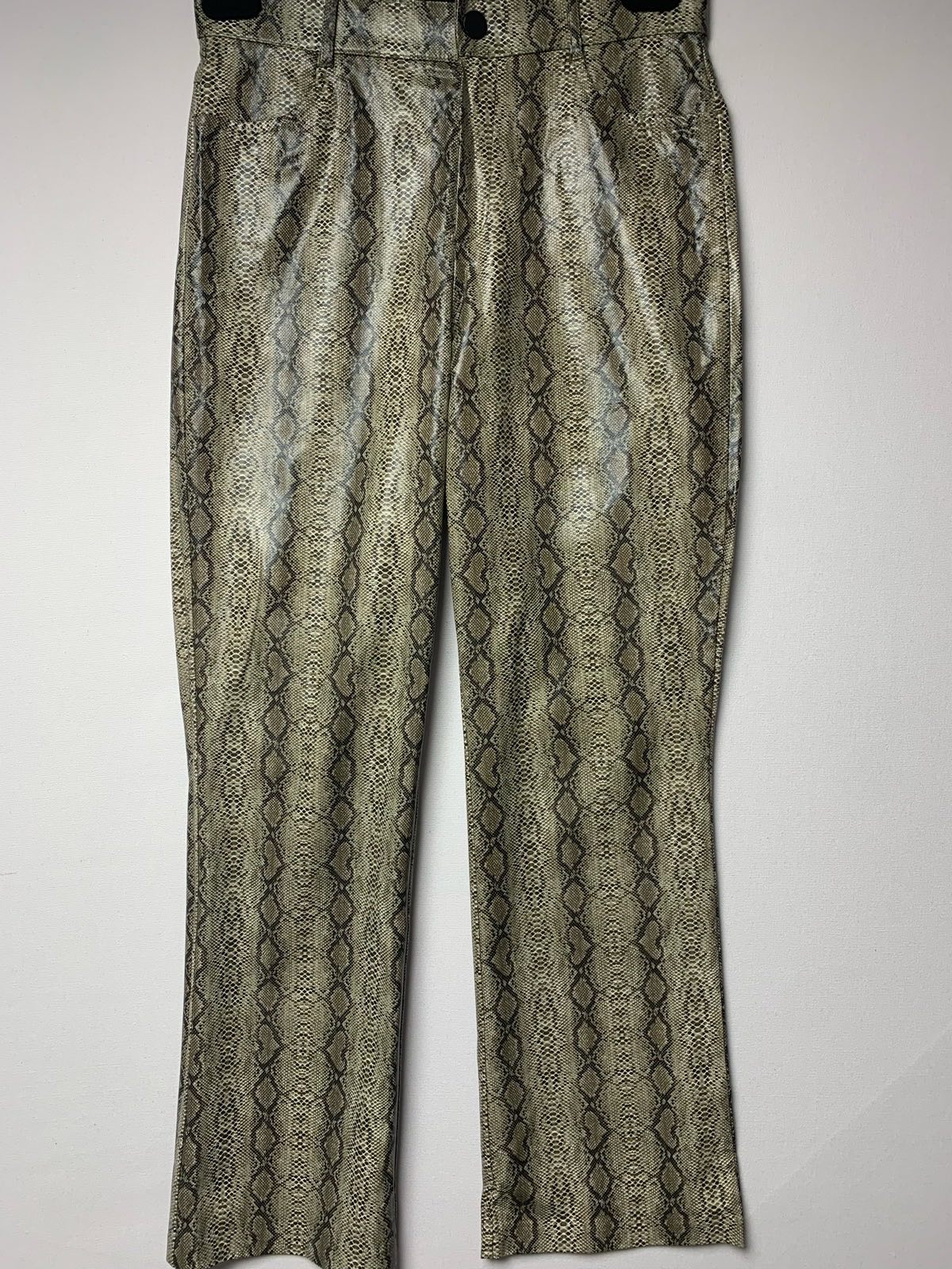 Zara snake print faux  leather trousers