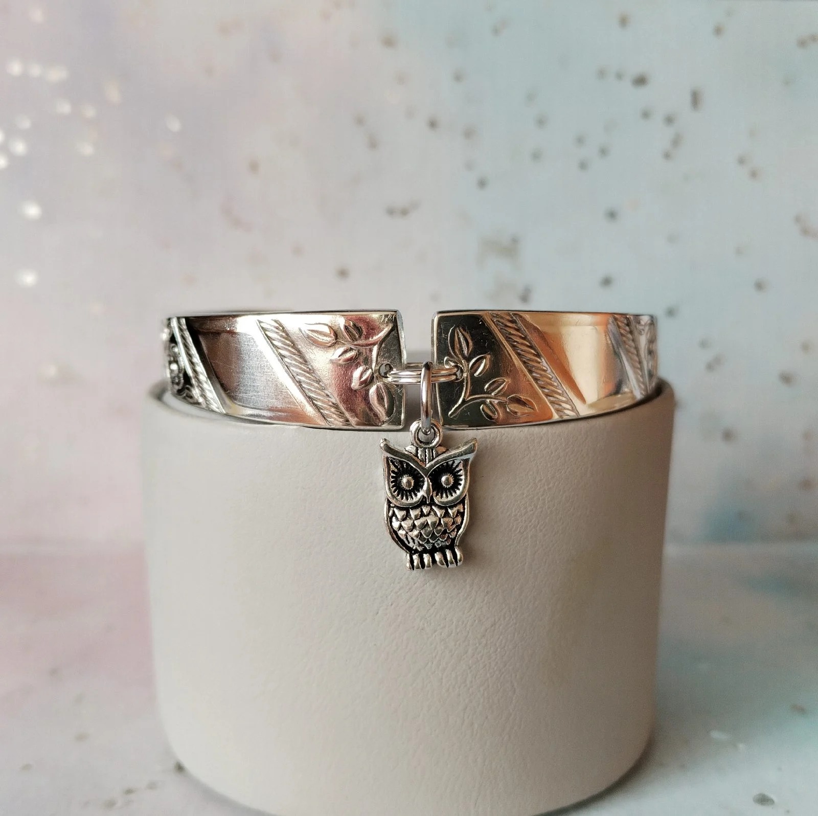 Handmade Silver Plated Spoon Handle Bracelet | Custom Charms
