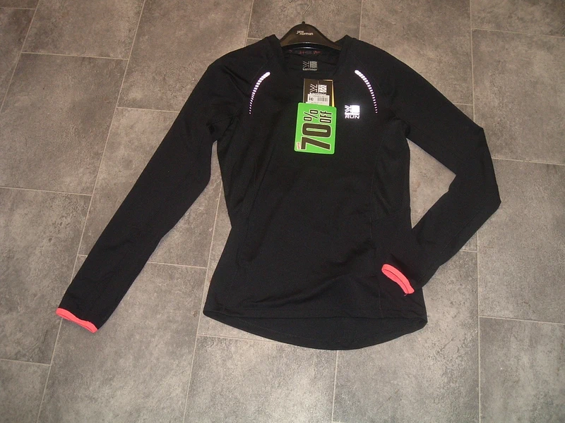 size 8 karrimor womens black long sleeve running top
