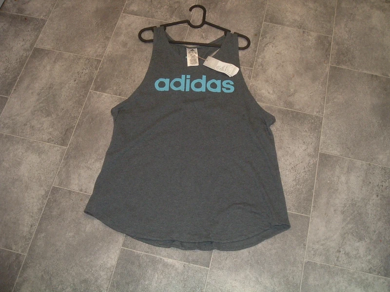 size 20/22 adidas womens grey racer back activewear top