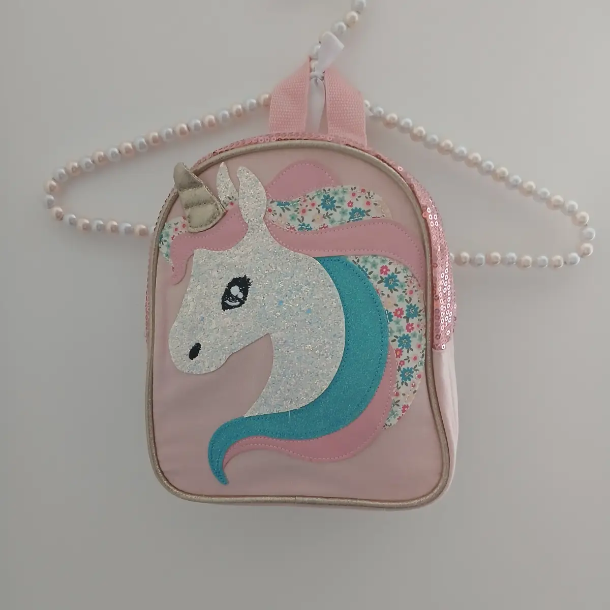 Claire's Pink Unicorn Glitter Backpack Girls Mini Bag BNWT