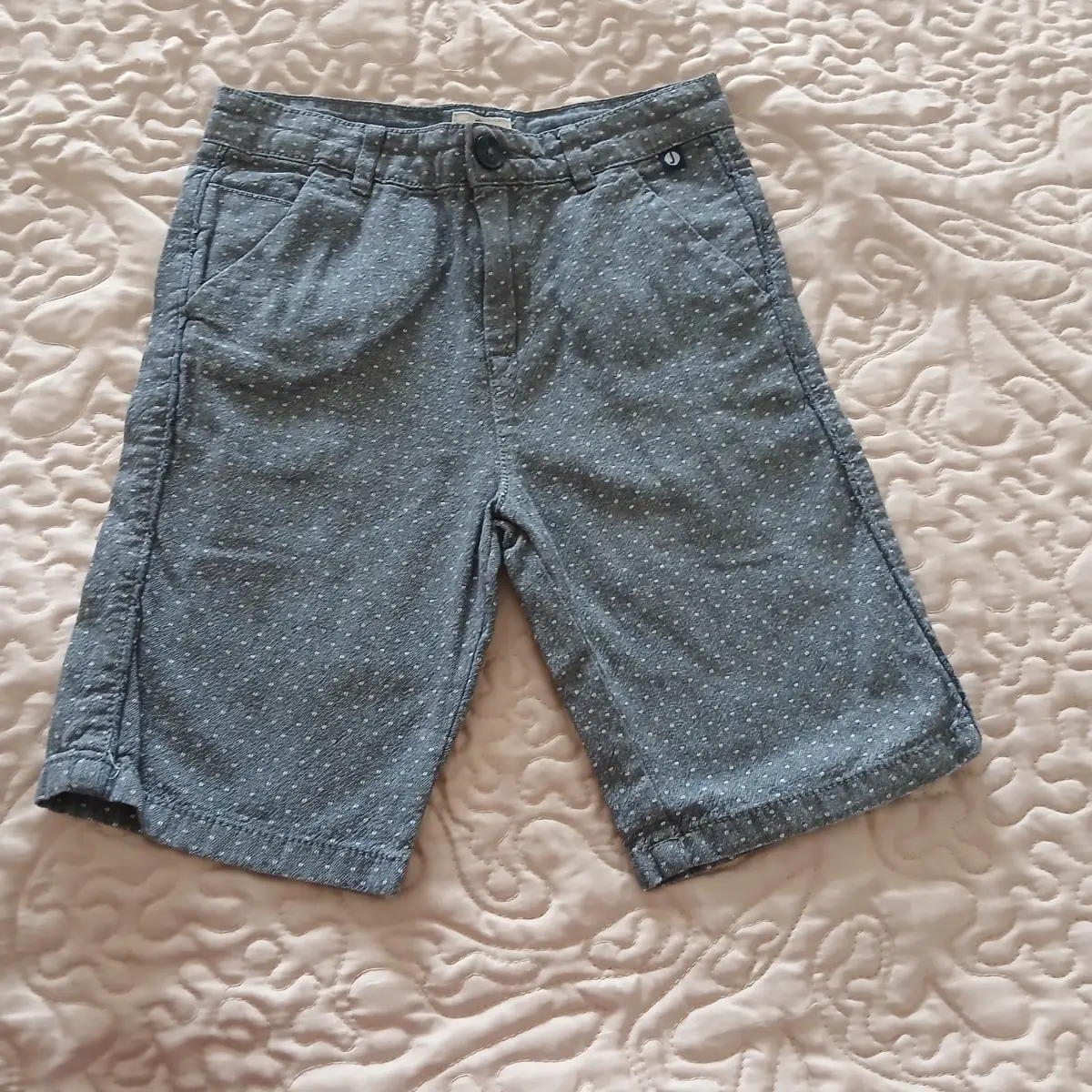 Jasper Conran Boys Grey Polka Dot Chino Shorts Age 8