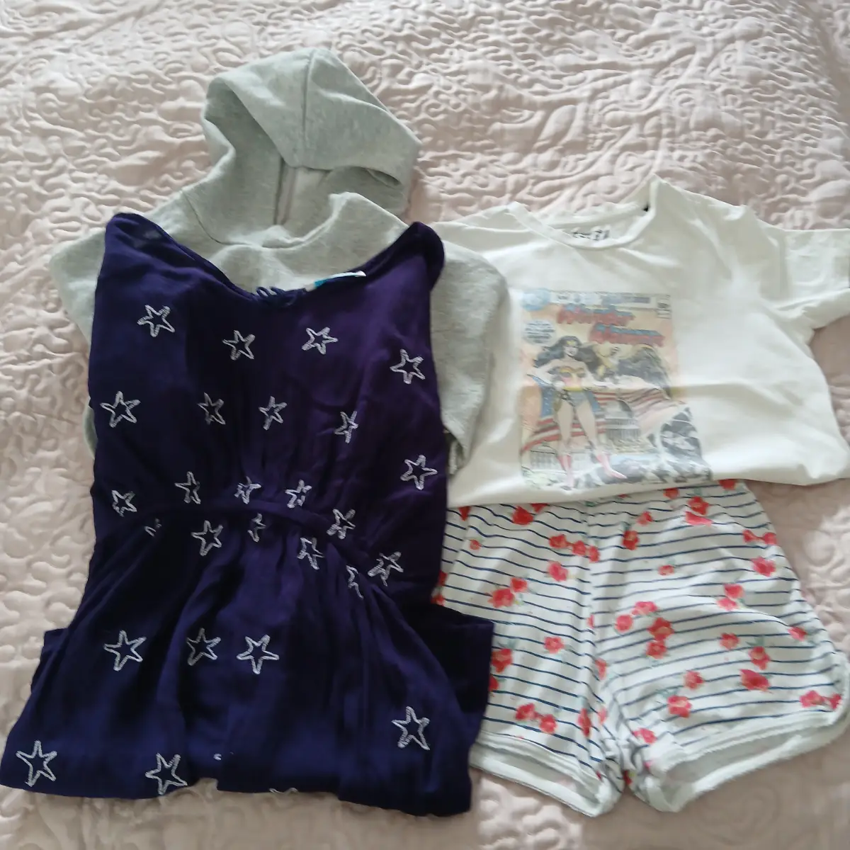 Girls bundle age 7-8 Petit Bateau River Island Primark Wonder Woman