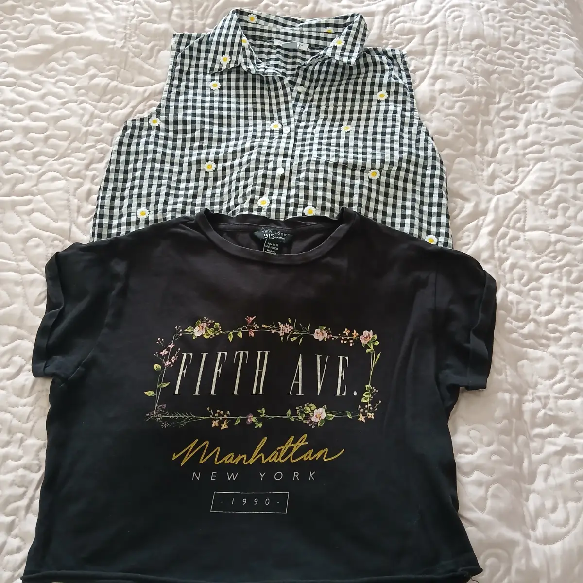 New Look Manhattan & Primark Gingham Girls Top Bundle Age 10-11