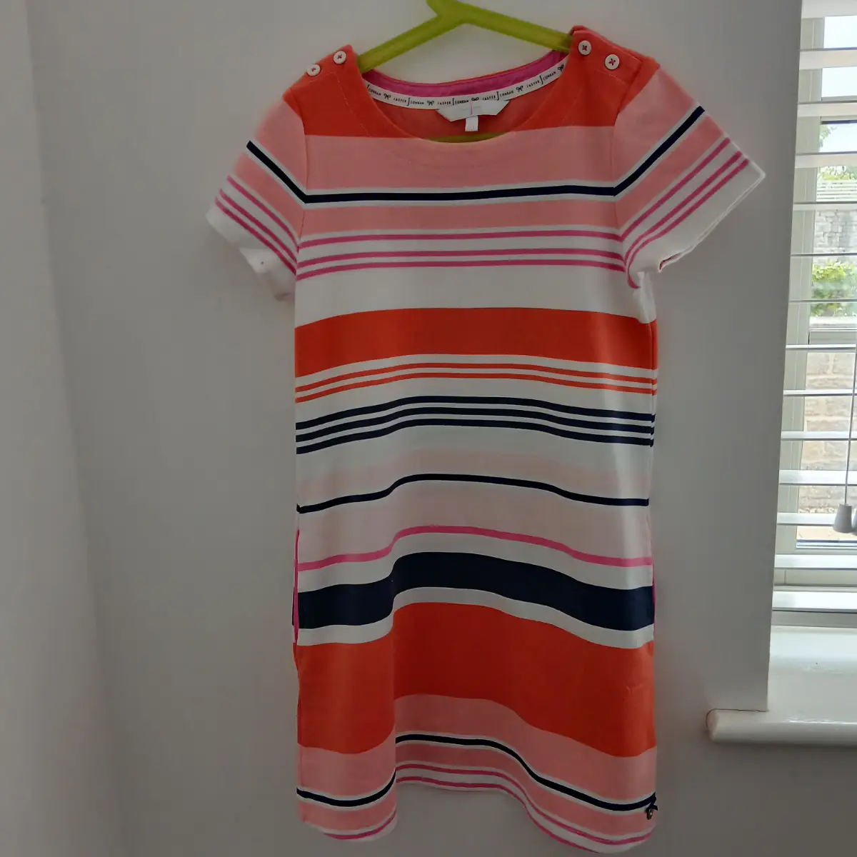 J by Jasper Conran Girls Striped T-Shirt Dress Age 12-13