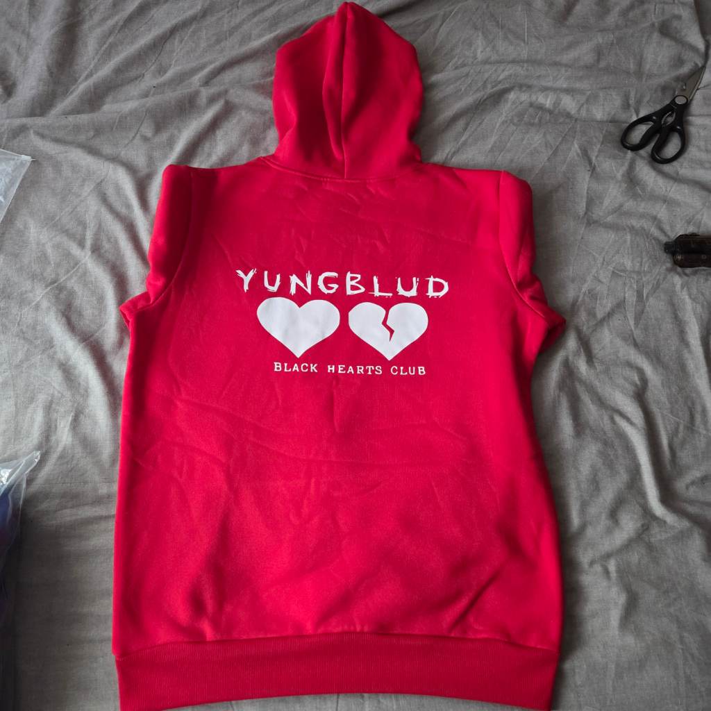 Yungblud hoodie - red - new - small