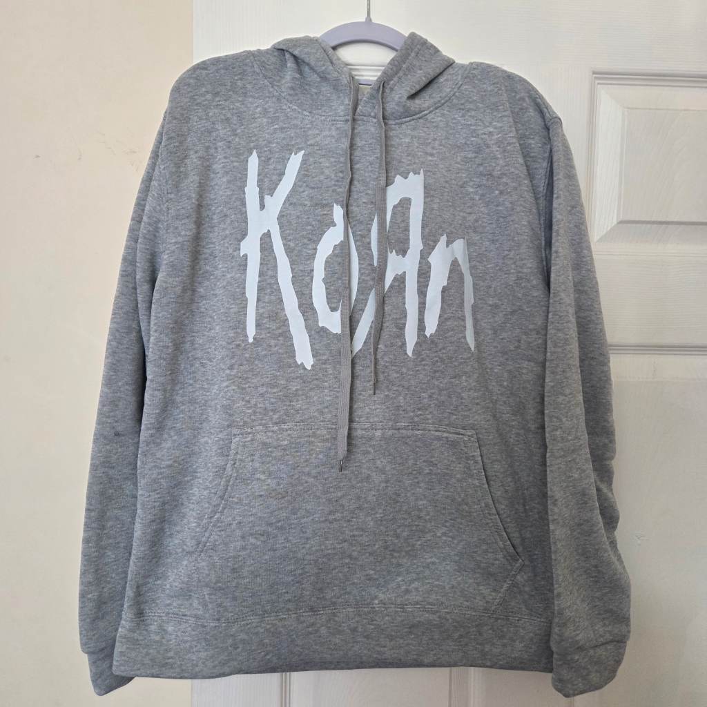 Korn hoodie - large - grey - new