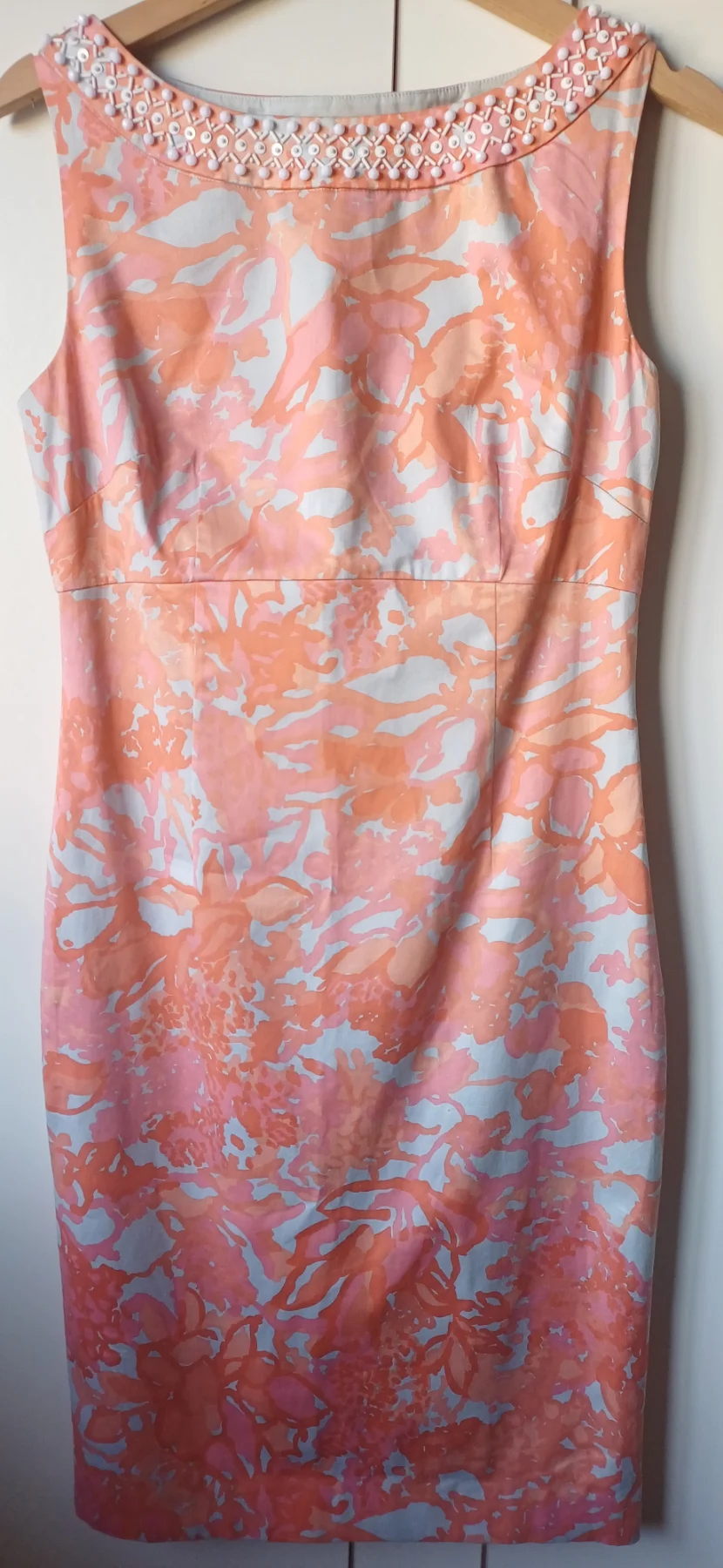 Coast pink pastel patterned shift dress size 10