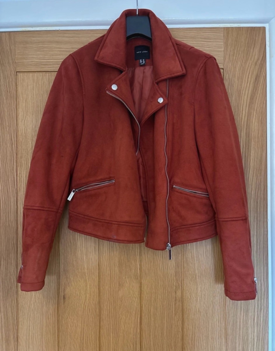 Women’s faux suede zip front jacket