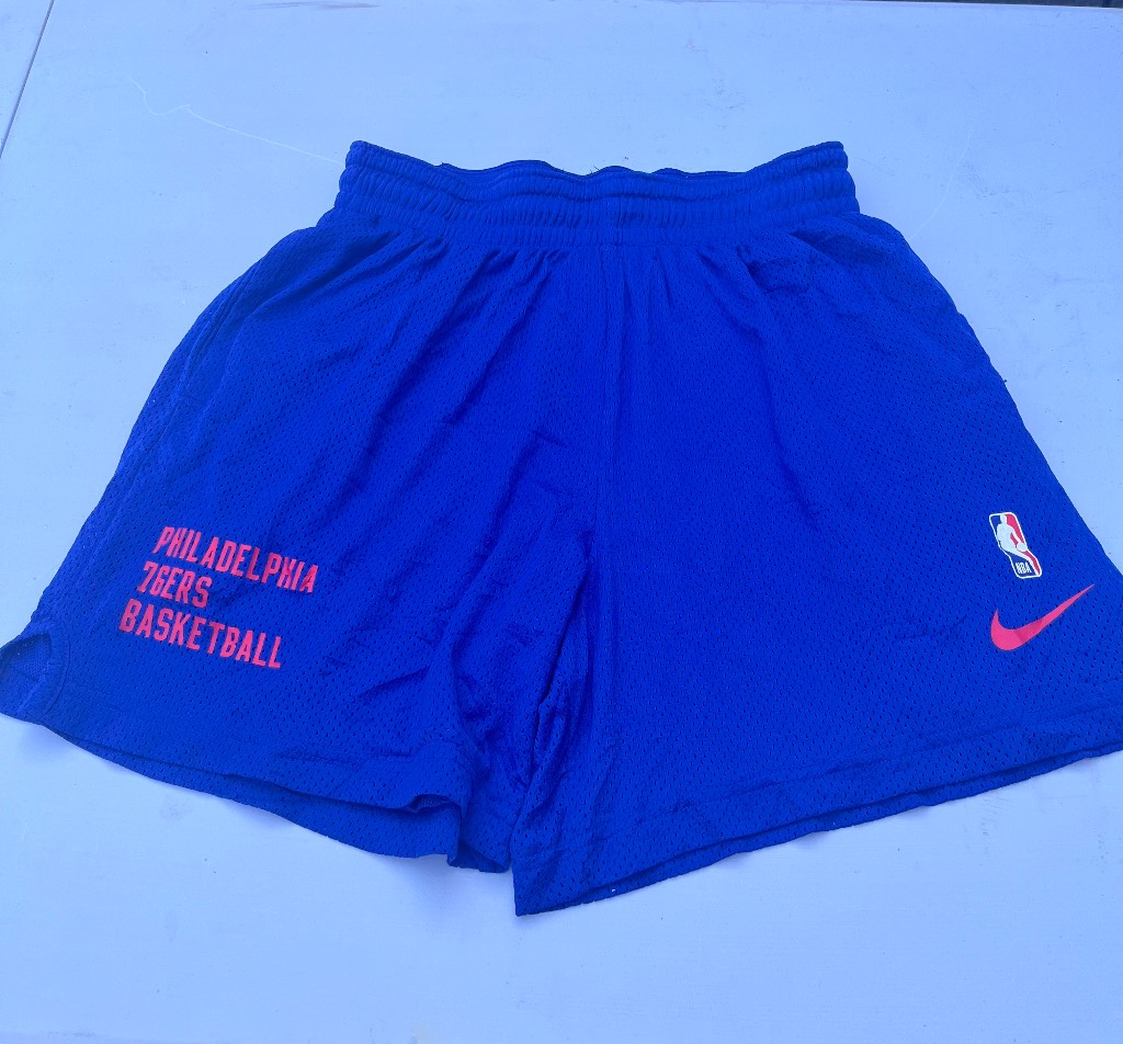 Nike x NBA Philadelphia 76ers Basketball Shorts | Blue | Size Large