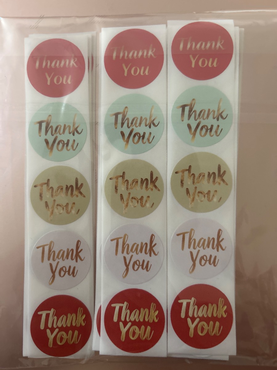 x125 Thank You Stickers
