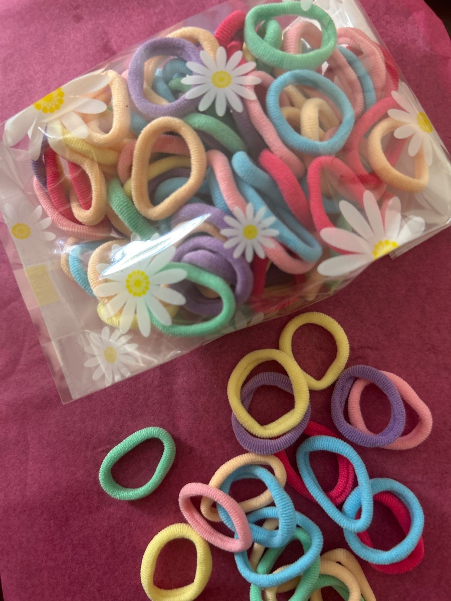x100 small soft hair ties bands