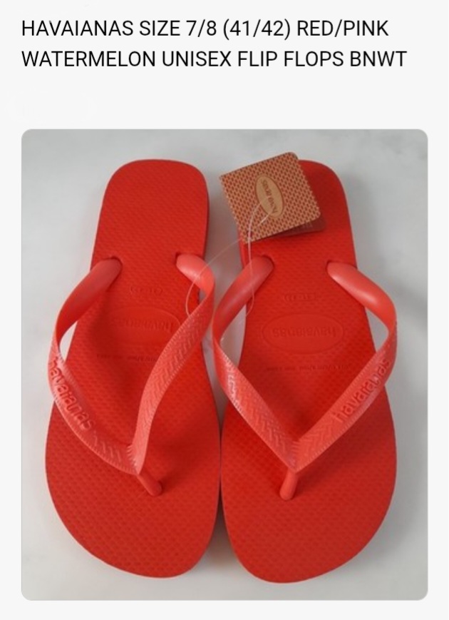 havaianas size 41-42 watermelon unisex flip flops. bnwt
