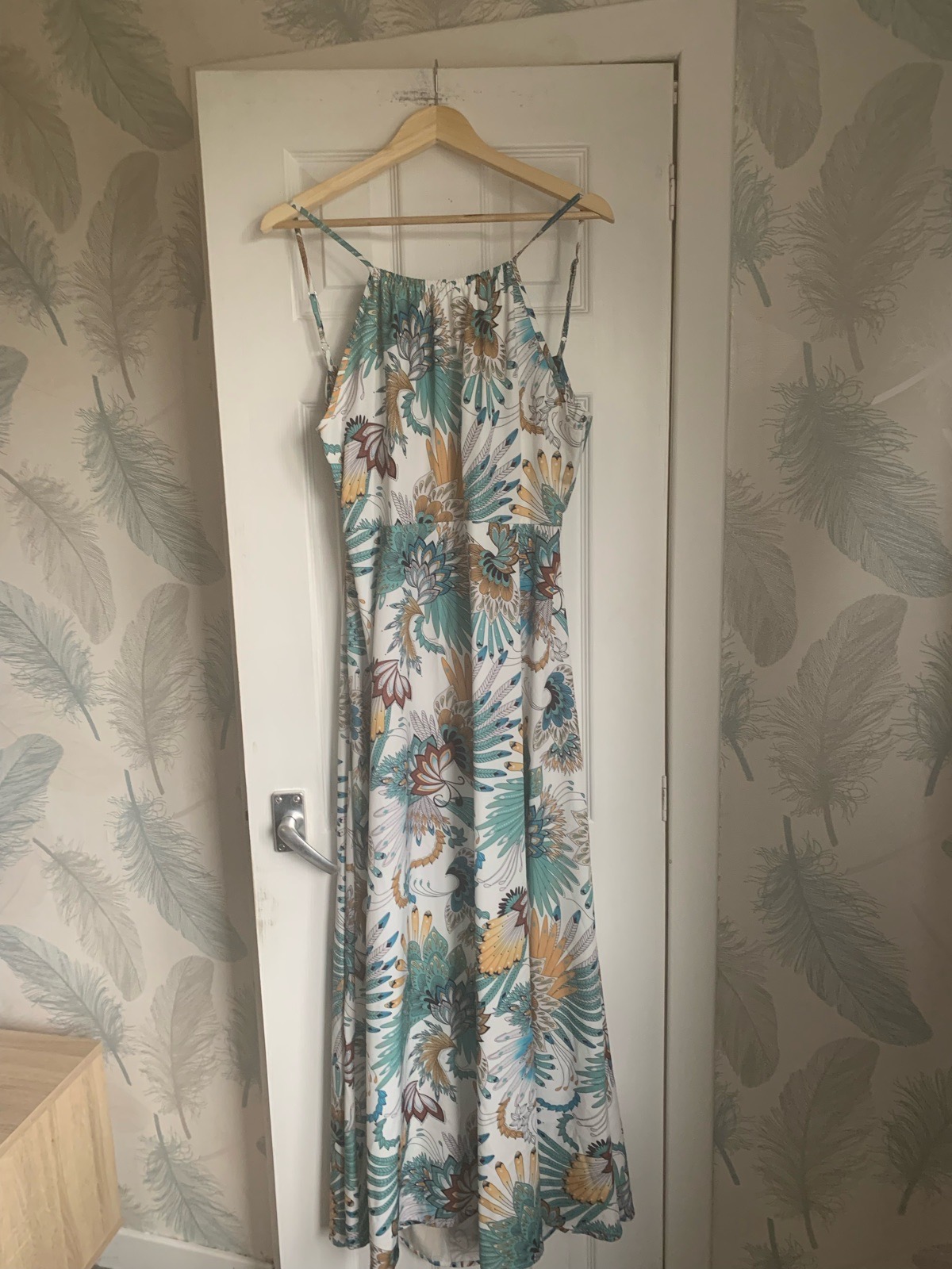 Yozy summer boho halterneck maxi dressXl uk 14-16