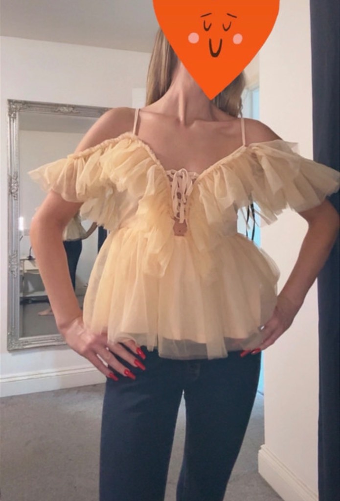 Etherial tutu type netting puffy top